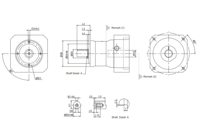 ابعاد گیربکس خورشیدی اپکس